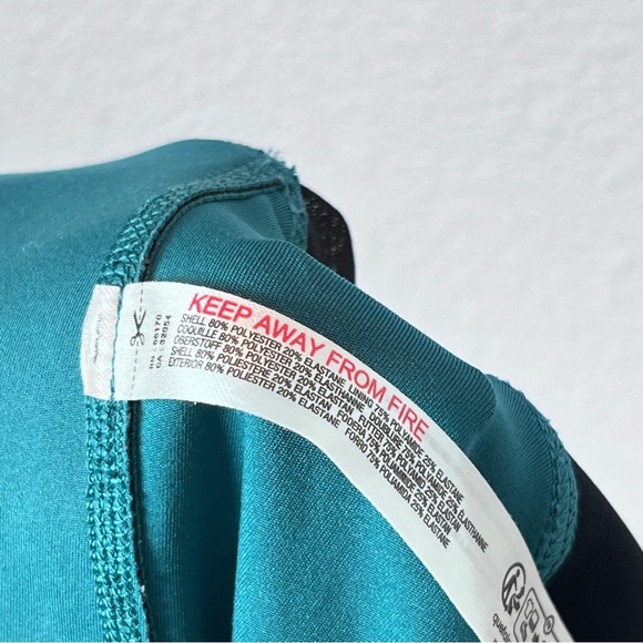 Free People FP Movement Back It Up Onesie Pacific Teal Sz S Cut Out - Picture 6 of 6